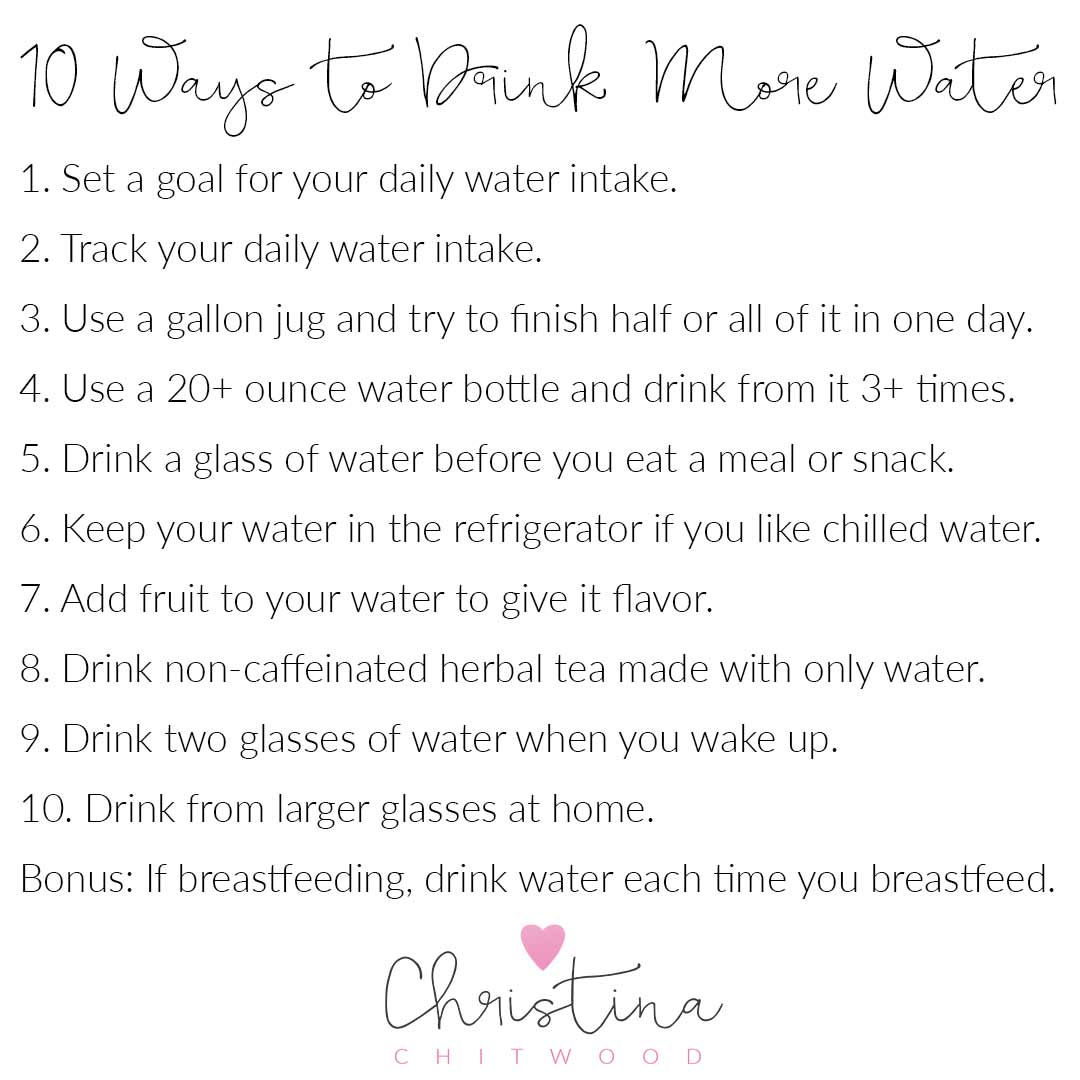 10 Ways to Drink More Water {Free Printable}