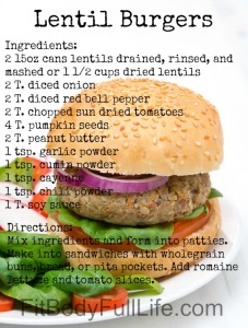 30-Day Nutrition Challenge Lentil Burger Recipe