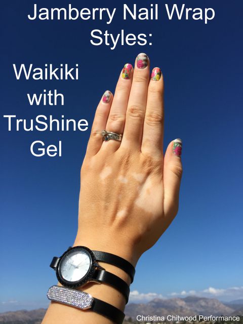 Jamberry Nail Wrap Styles: Waikiki with TruShine Gel Jamberry Nail Wrap Styles: Waikiki with TruShine Gel