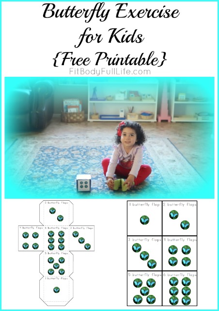 Butterfly Exercise for Kids Free Printable