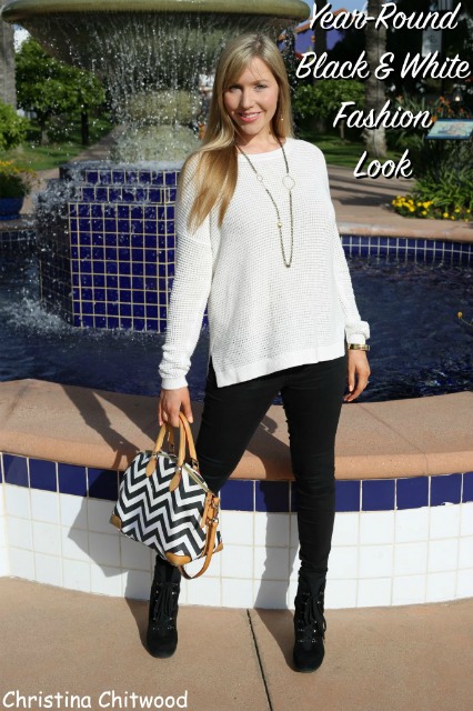 Year-Round Black & White Fashion Look