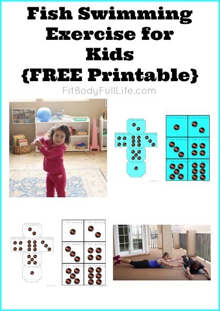 Fish Swimming Exercise for Kids {Free Printable}