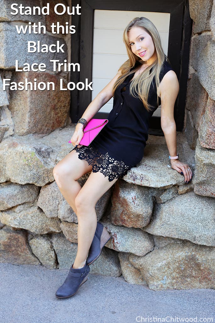 Stand Out with this Black Lace Trim Fashion Look