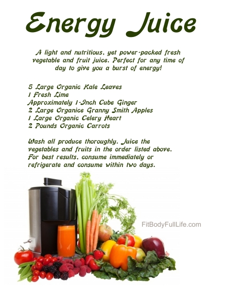 30-Day Nutrition Challenge: Energy Juice Recipe
