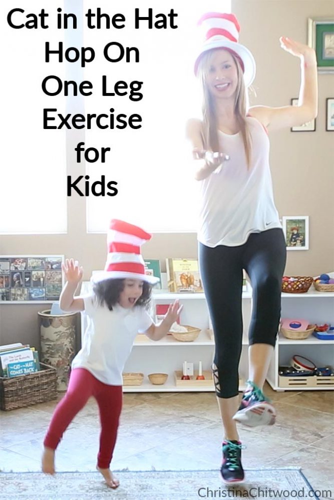 Cat in the Hat Hop On One Leg Exercise for Kids