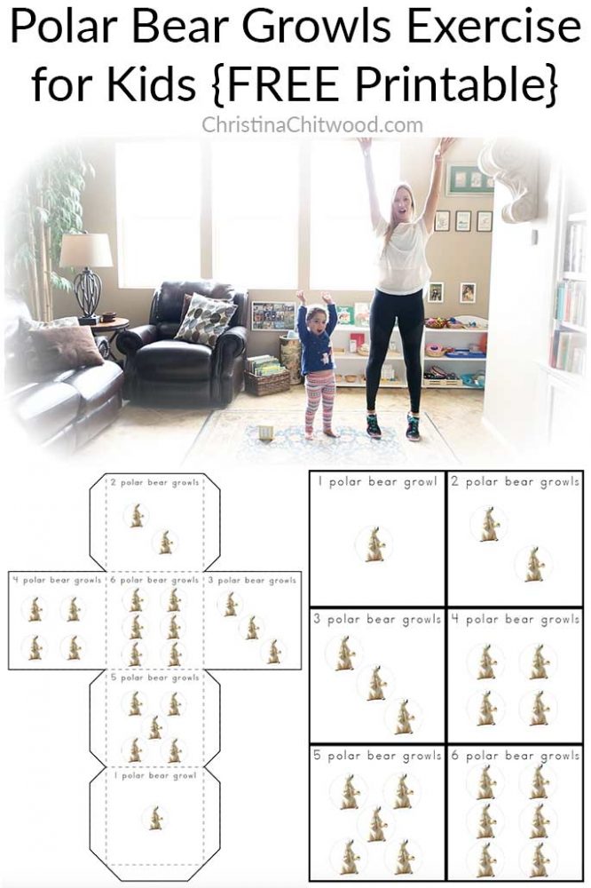 Polar Bear Growls Exercise for Kids {FREE Printable}