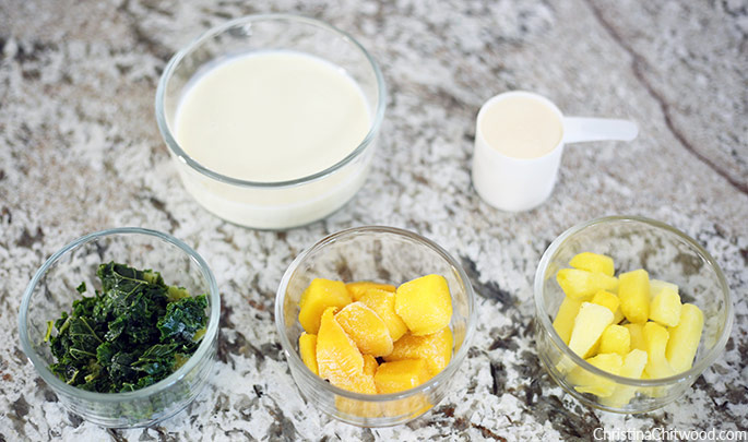 Super-Yummy and Healthy Kale, Mango, and Pineapple Smoothie Recipe {Vegan and Gluten-Free} - 1