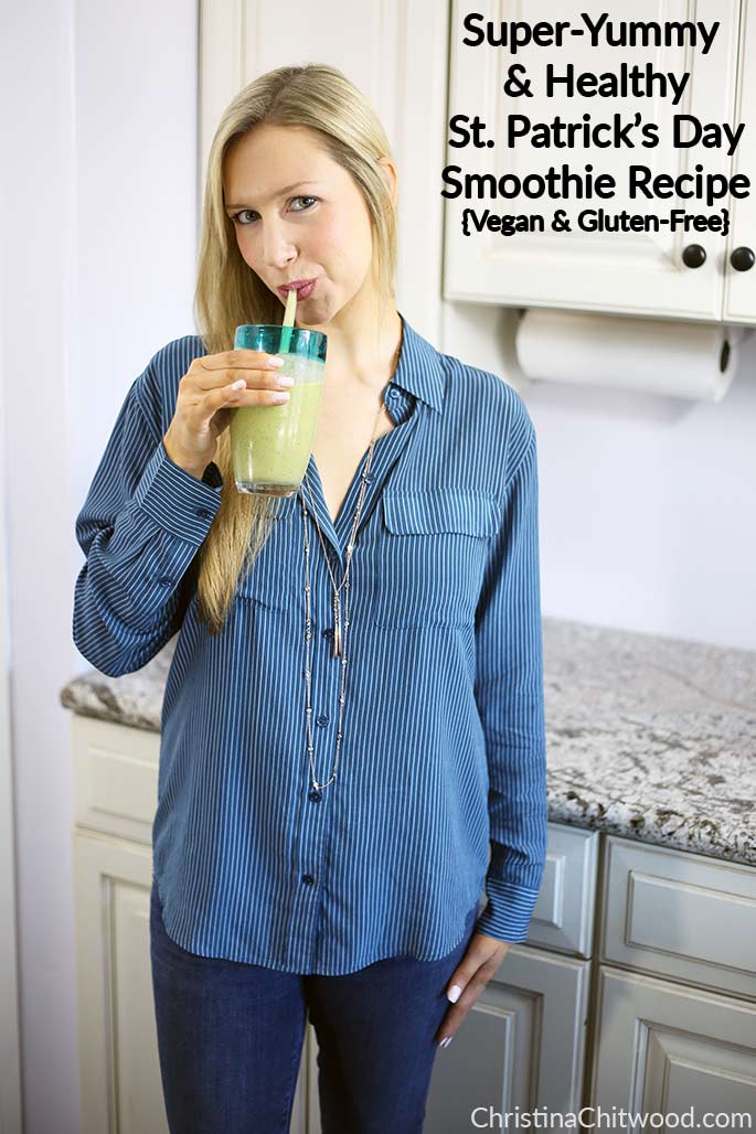 Super-Yummy and Healthy St. Patrick’s Day Smoothie Recipe {Vegan and Gluten-Free}