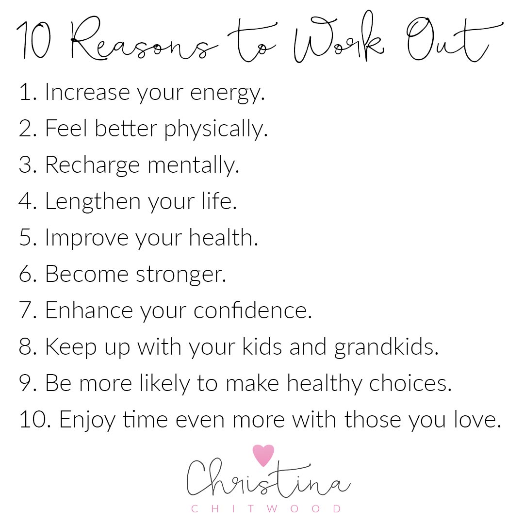 10 Reasons to Work Out {Free Printable}