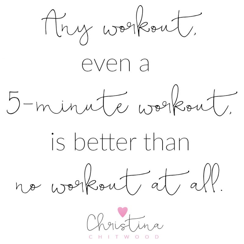 "Any Workout Is Better Than No Workout" Word Art {Free Printable}