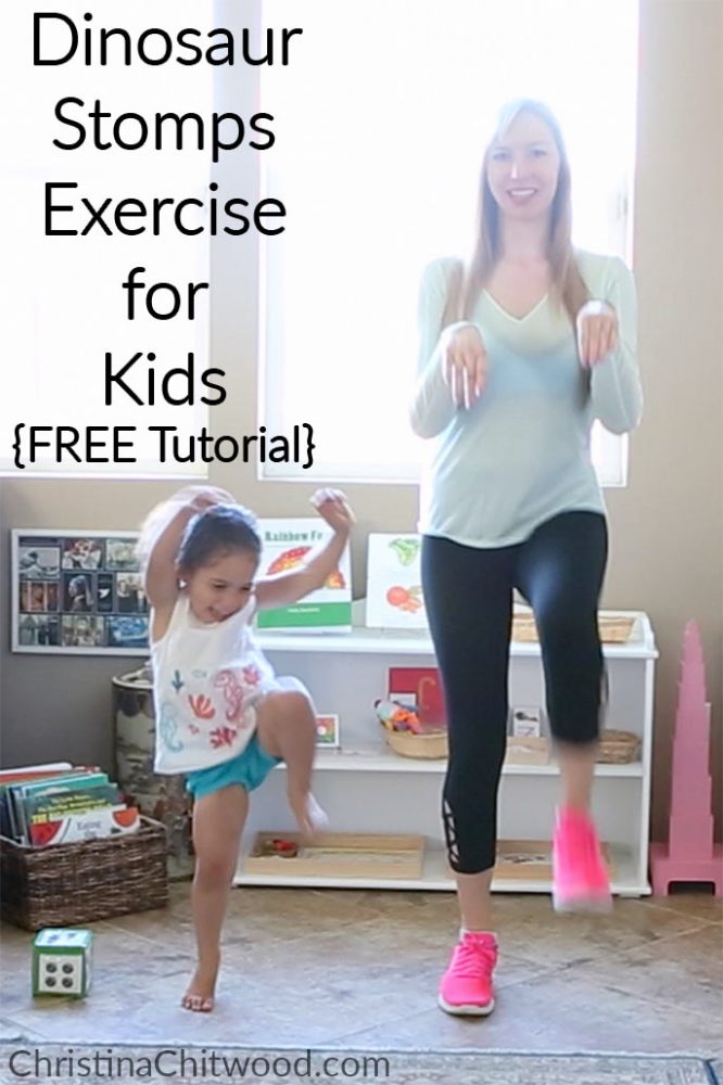 Dinosaur Stomps Exercise for Kids {FREE Printable}