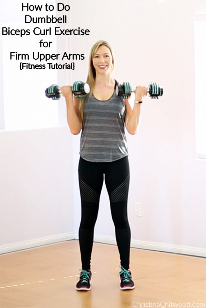 How to Do Dumbbell Biceps Curl Exercise for Firm Upper Arms {Fitness Tutorial}