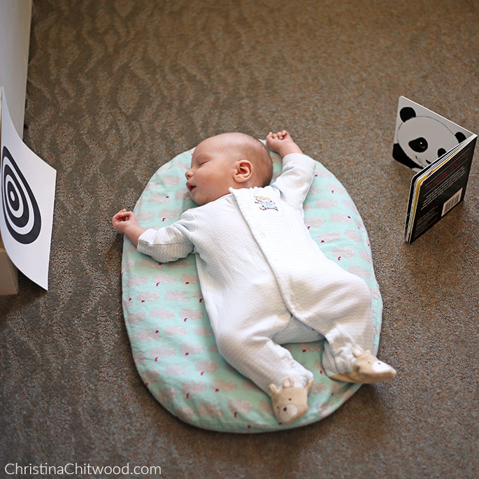 Our Newborn Baby Boy Sleeping on His First Trip at 6 Weeks Old