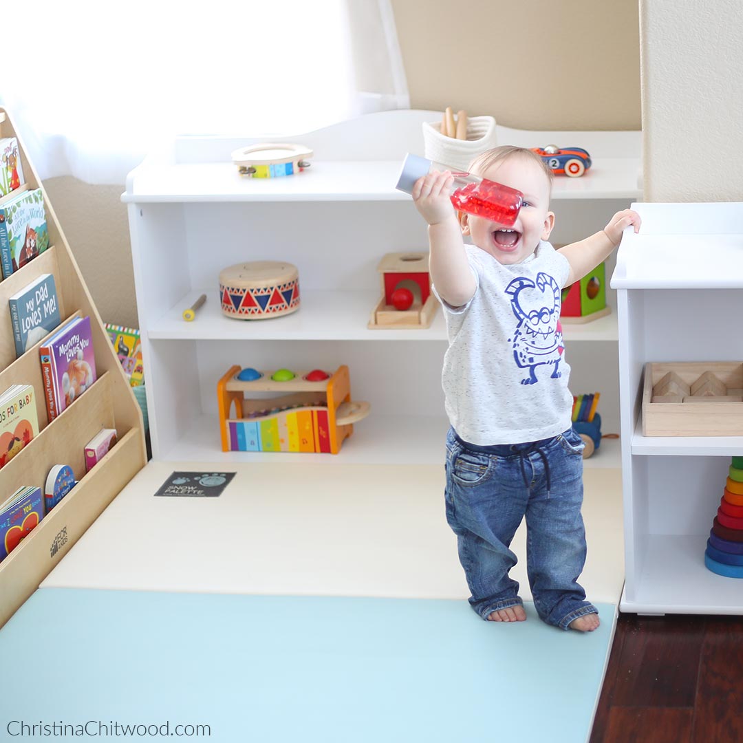 Our Baby Boy Excitedly Taking the Sensory Bottle Everywhere Our Baby Boy Excitedly Taking the Sensory Bottle Everywhere