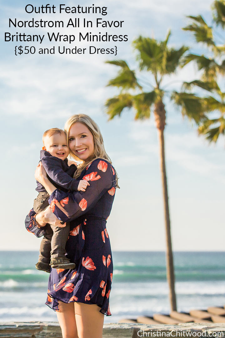 In Favor Brittany Wrap Minidress 