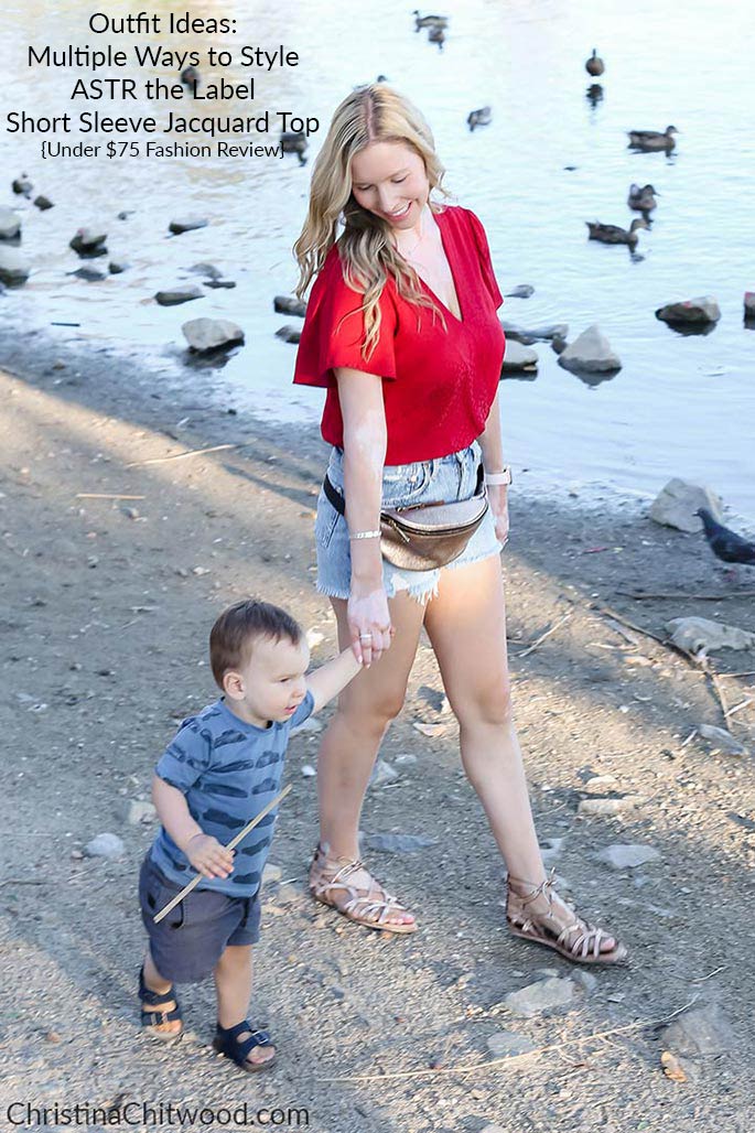 Outfit Ideas: Multiple Ways to Style ASTR the Label Short Sleeve Jacquard Top {Under $75 Fashion Review}
