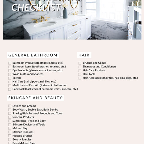 Bathroom Decluttering Checklist _ Chrissy Chitwood